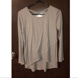 Grey and White Xhilaration Long Sleeve Shirt